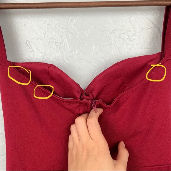 Lulu’s red sweetheart neck mini dress sz Small - Picture 7 of 7